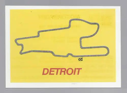 Bergmann Motorsport. Sammelbild Nr.100  Grosser Preis der USA (ost) Strecke Detroit