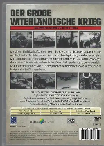 Der große vaterländische Krieg - Originalaufnahmen von der Front 