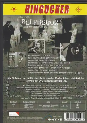 Belphégor oder das Geheimnis des Louvre.  TV-Miniserie - 3 DVDs