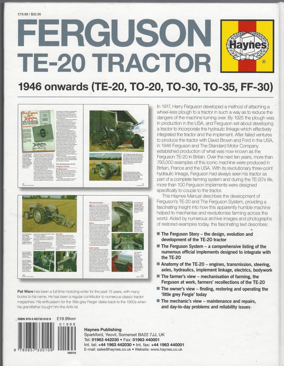 Ferguson Te-20 Tractor Manual: An Insight Into the Engineering