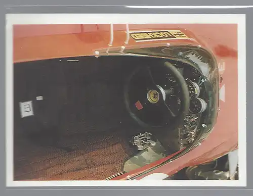 Bergmann Motorsport. Sammelbild Nr. 43    Das Cockpit des Piloten