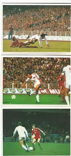 3x Bergmann Fussball 83/84. Sammelbild Nr.12/13/14  Felix Magath (HSV) gegen Bayern München, Wolfgang Rolff (HSV) gegen 1-FC Köln, Wolfgang Groh (HSV) gegen 1.FC Köln