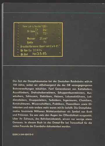 Peter Koehler und Wolfgang List: Das Bahnbetriebswerk zur Dampflokzeit. 