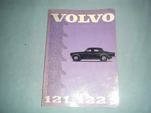 Betriebsanleitung Volvo 121/122S  1965.
Volvo 121 /122S zwei- und viertürige Personenwagen (121/122 S, Typ F und L). Beschreibung, Fahrbetrieb, Wartung. 