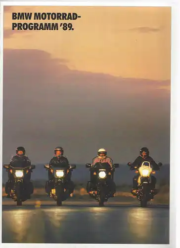 Prospekt. BMW Motorrad-Programm 1989. 