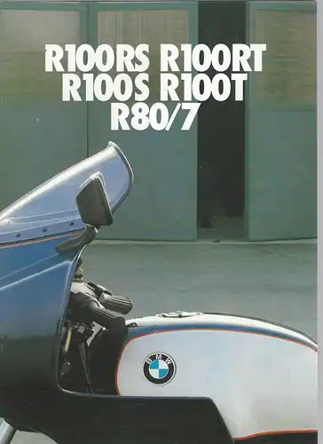 Prospekt. BMW R100 RS, R100 RT, R100 S, R100 T, R80/7. 2/79. 