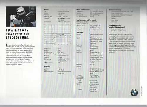 Prospekt. BMW Motorräder 1993. 