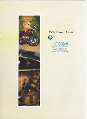 Prospekt. BMW Boxer Classic mit Preisliste. 4/94. 