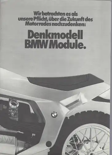 Prospekt. Denkmodell BMW Module. 9/78. 