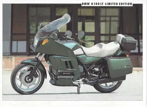 Prospektblatt.  BMW K100 LT Limited Edition. 