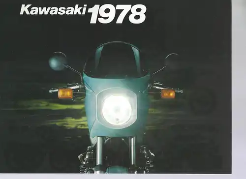 Prospekt. Kawasaki 1978. ZiR, Z 1000, Z 750, Z 650, Z650 C, Z 400 B, Z 200... 