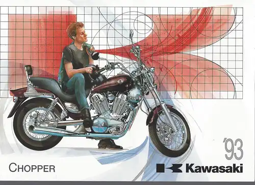 Prospekt. Kawasaki 1993. Chopper. 