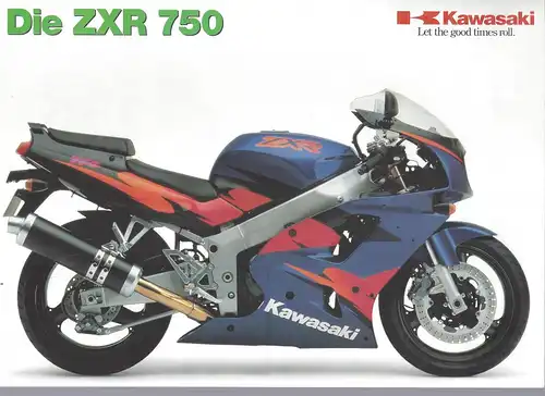 Prospektblatt. Kawasaki Die ZXR 750. 10/1994. 