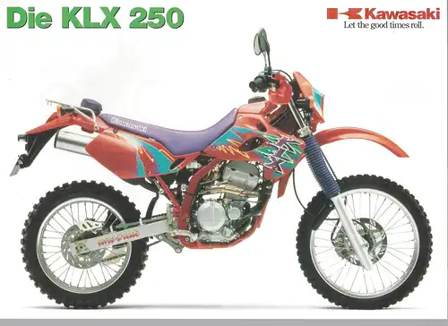 Prospektblatt. Kawasaki Die KLX 250. 10/1994. 