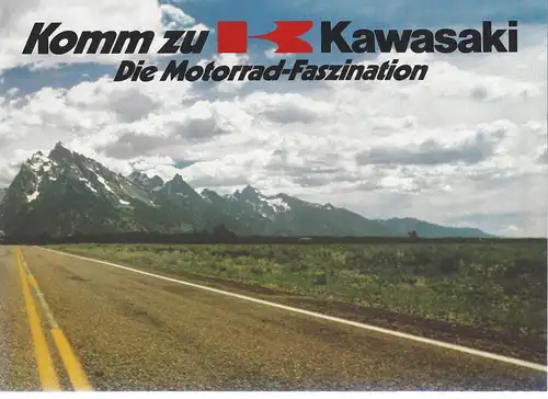 Prospekt. Komm zu Kawasaki. Die Motorrad-Faszination. 