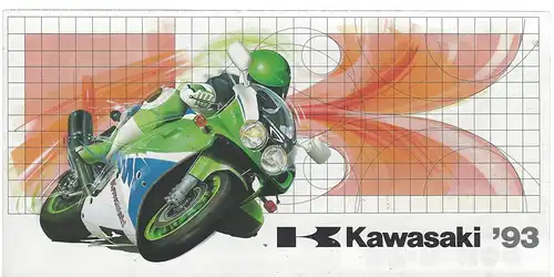 Programm 1993 Kawasaki. 21x11 cm. 