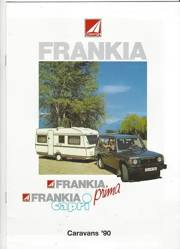 Prospekt Frankia Capri Prima Caravans 1990. Mit Preisliste. 