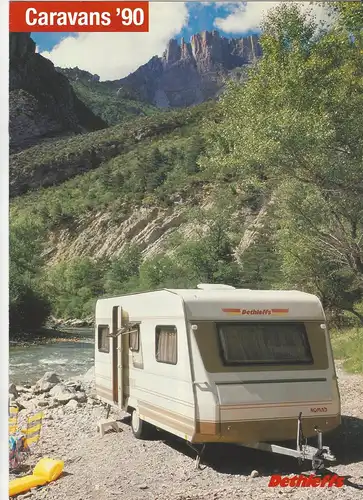 Prospekt Dethleffs Caravans 1990. Mit Preisliste. 