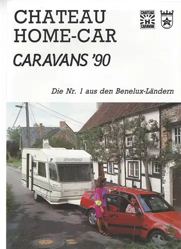 Prospekt Chateau Home-Car Caravans 1990. Die Nr.1 aus den Benelux-Ländern. Mit Preisliste
3 Seiten zum aufklappen. 