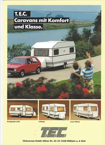 Prospekt  T.E.C. Caravans mit Komfort und Klasse. 