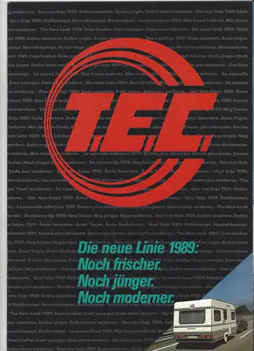 Prospekt  T.E.C. Die neue Linie 1989: Noch frischer. Noch jünger. Noch Moderner. Mit Technischen Informationen. 