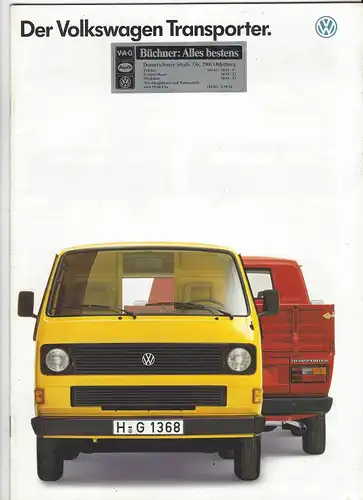 Prospekt VW. Der Volkswagen Transporter. Juli 1987. 