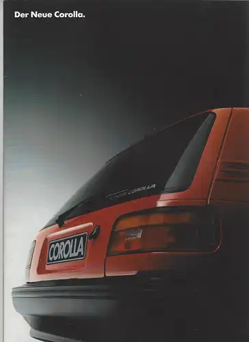 Prospekt. Der neue Corolla  März 1988. 