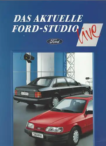 Prospekt Ford. Das aktuelle Ford-Studio live.  1990. 