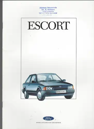 Prospekt Ford. Escort. 1987. 