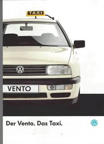 Prospekt VW. Der Vento. Das Taxi.  1993. 