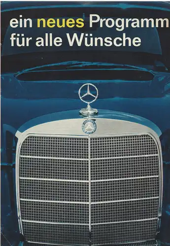 Prospekt MERCEDES-BENZ - ein neues Programm für alle Wünsche. 