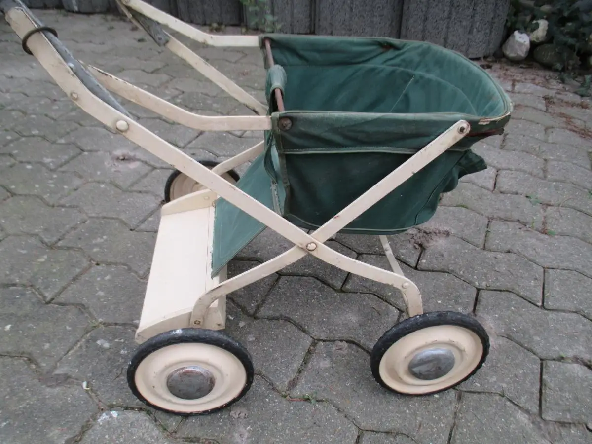 Antiker Kinderwagen, alter Kinderwagen, offener Kinderwagen, Kinderwagen Sommer, Vintage Kinderwagen, Dekostück, Sammlerobjekt, 50er Jahre, 40er Jahre,  0