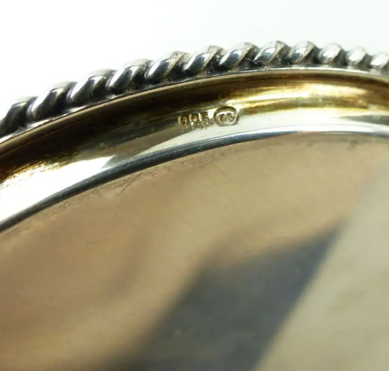 #e4903 6 tolle kleine 925er Silber Untersetzer Sterling Silber 925 FS 8
