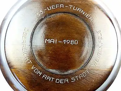#e5766 Ehrengeschenk 33. UEFA - Turnier Mai 1980 überreicht vom Rat Weißenfels