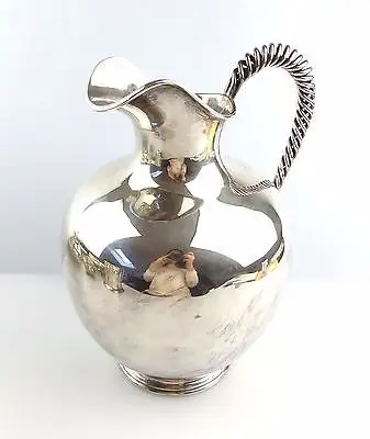 #e4919 Große 925 (Ag) Sterling Silber Wasserkanne Gebrüder Deyhle 1