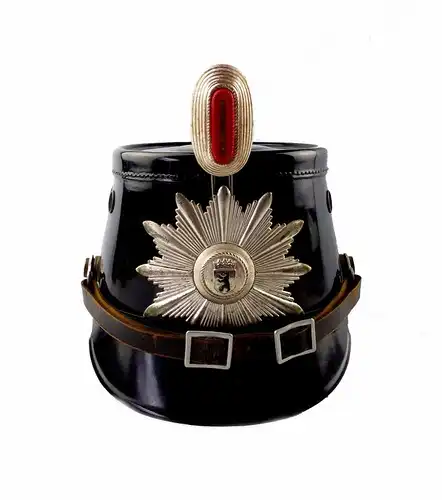 #e6649 Berliner Tschako Helm Original "Vupa" Polizeihelm SW68 Becker & Co.