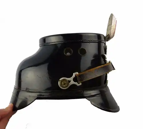 #e6649 Berliner Tschako Helm Original "Vupa" Polizeihelm SW68 Becker & Co.