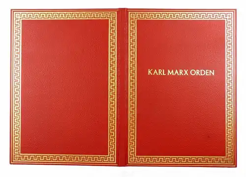 #e6724 Original Urkundenmappe / Mappe für Karl-Marx-Orden von 1960 - 1975