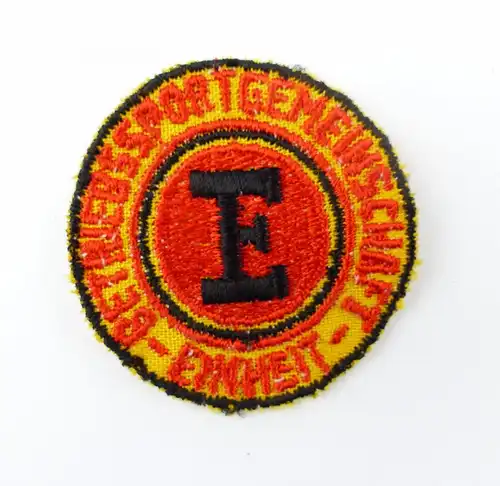 #e7593 1 original alter DDR Aufnäher Betriebssportgemeinschaft Einheit klein