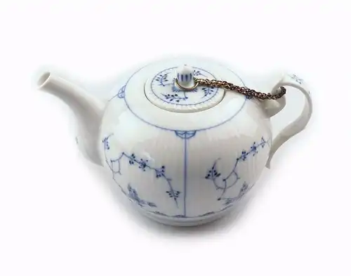 #e7540 Wunderschöne kleine Teekanne Wallendorf Porzellan Blau Dresmer
