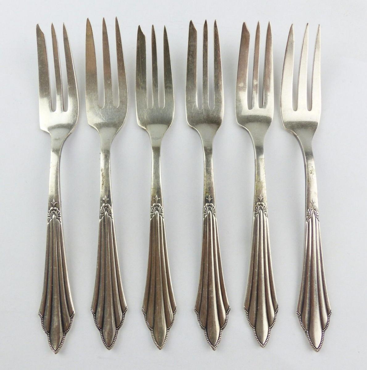 90 er Silber Auflage versilbert 90er Kuchengabel 