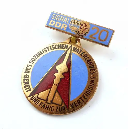 #e7916 DDR Medaille "Signal DDR 20" emailliert, verliehen 1969