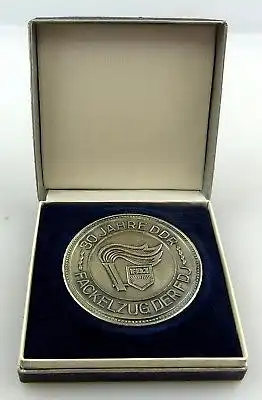 Medaille: FDJ 30 Jahre DDR Fackelzug der FDJ silberfarben, Orden3352