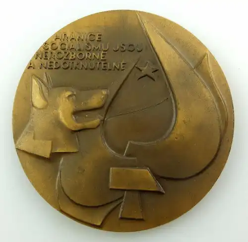 Tschechische Medaille : Die Grenzen des Sozialismus sind unterschiedsl Orden3338
