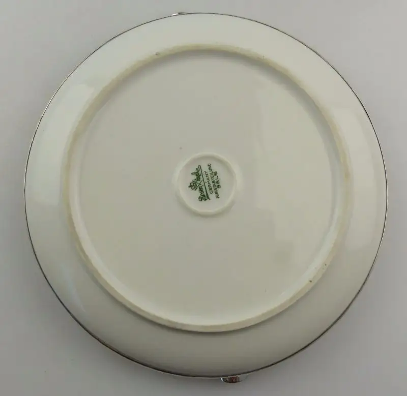 #e8236 Alter Rosenthal Aschenbecher mit Drachen und 835 Silbermontierung 7