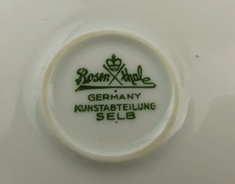 #e8236 Alter Rosenthal Aschenbecher mit Drachen und 835 Silbermontierung 8