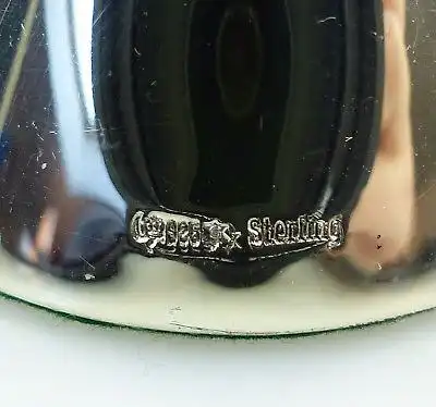 #e8232 Original alter Kerzenhalter aus 925 Sterling Silber mit Füllung