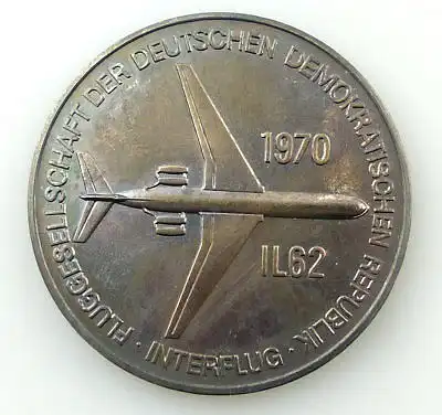 #e8164 Alte Interflug Medaille im Zeichen der Freundschaft DDR - UdSSR von 1970