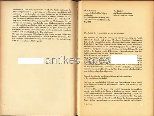 Die Gestaltung des Lebens im Kindergarten, Volk & Wissen Verlag 1968
