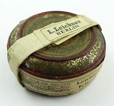 #e8271 Alte Blechdose Leichners Fettpuder L. Leichner Berlin Theater Parfümerie